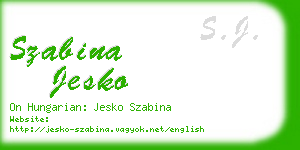 szabina jesko business card